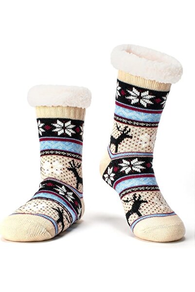 GENERAL Cozylook Women's Fuzzy Slipper Socks with Non-Slip Grippers, Cozy Flu...