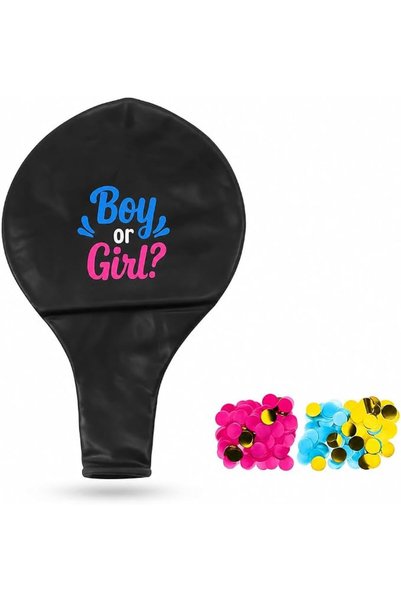 fitto 36 Inch Gender Reveal Balloon Boy or Girl Confetti Party Balloon
