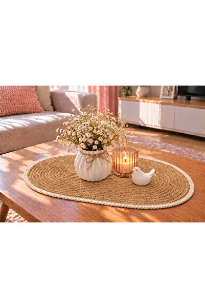 ÖRGÜM Covoraș tricotat 50x30 cm – Față de masă decorativă și pentru măsuță de...