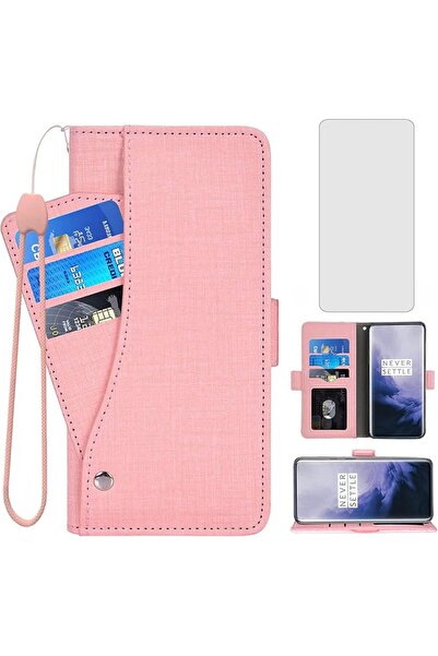 GENERAL Asuwish Compatible with OnePlus 7 Pro Wallet Case Tempered Glass Scre...