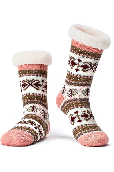 GENERAL Cozylook Women's Fuzzy Slipper Socks with Non-Slip Grippers, Cozy Flu...
