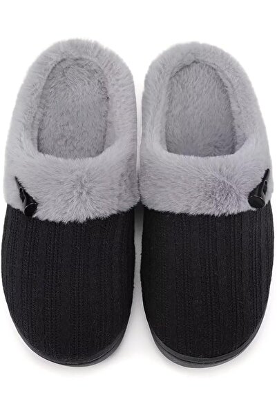 GENERAL NineCiFun Women's Slip on Fuzzy Slippers Memory Foam House Slippers O...