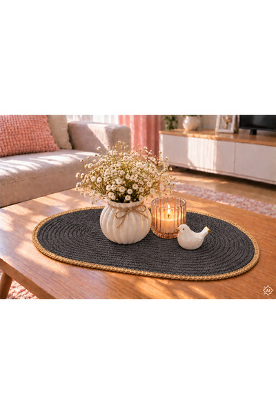 ÖRGÜM Covoraș tricotat 50x30 cm – Față de masă decorativă și pentru măsuță de...