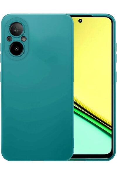 GENERAL غطاء حماية متوافق مع هاتف Realme C67 4G، مصنوع من السيليكون مع بطانة ...
