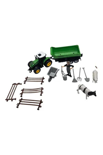 Generic Brand **Jucărie Set Fermier cu Tractor și Remorcă, Figurine Animale ș...