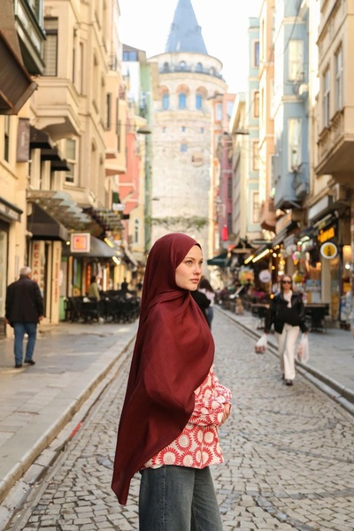 ENRİCO FERRİ Talia Plain Cotton Shawl