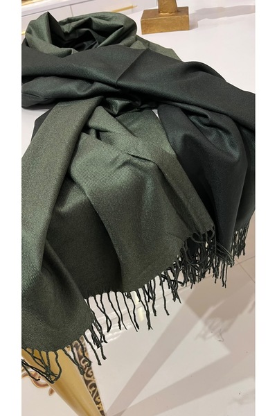 EB SCARF شال ووشاح كتف من صوف الكشمير متدرج اللون وذو وجهين