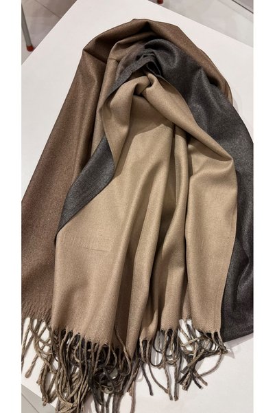 EB SCARF Șal și eșarfă din lână de cașmir, cu efect degrade și cu două fețe