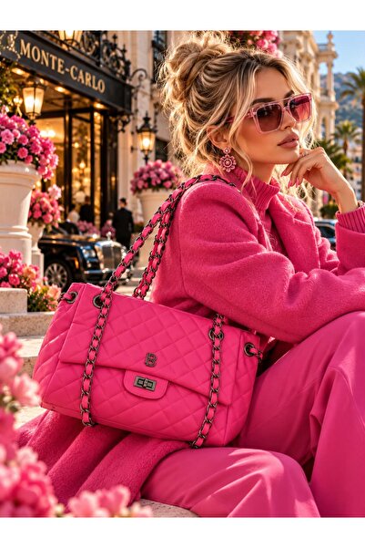 Woman's Fashion Ροζ τσάντα ώμου