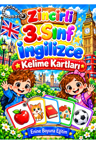 Enine Boyuna Eğitim 3. بطاقات الكلمات الإنجليزية المترتبة على السلسلة