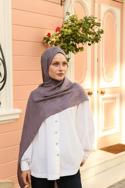 ENRİCO FERRİ Talia Kibrit Pattern Jacquard Shawl