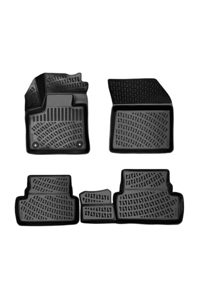 Umbrella Set covorase auto din cauciuc 110173, TPE, negru, pentru Opel Grandl...