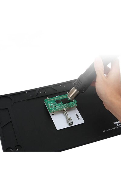 Jakemy Covoraș de service antistatic 36 x 26 cm cu organizator de componente, Z16, ESD, Izolator termic 300 ° C