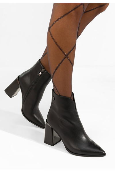 B T Shoes Botine dama piele Castalea negre