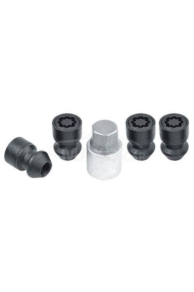 sicustar Set suruburi antifurt roti BEN215L, M12 x 1.25 x 34, negre, hexagon,...
