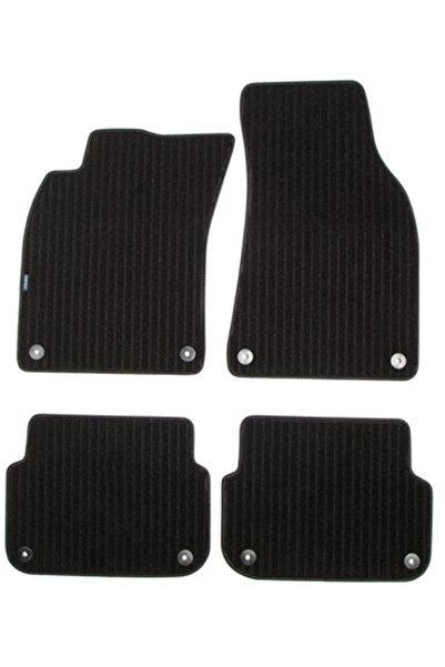 PETEX Set 4 covorase mocheta 146658404PX, model Remo, culoare negru, pentru A...