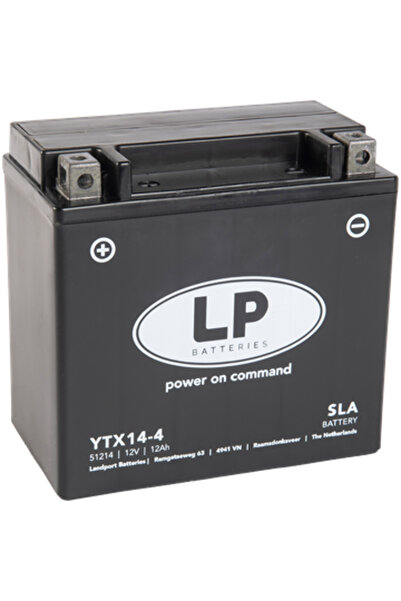 Landport Baterie moto AGM YTX14-4, 12 V, 12 Ah, 200 A, sigilat, cu acid