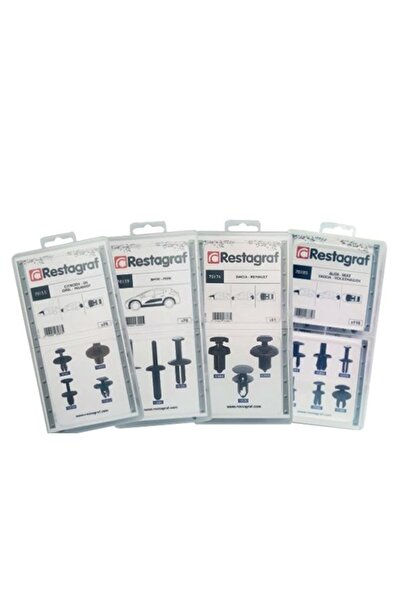 RESTAGRAF Set nituri auto S3105, din plastic, negru