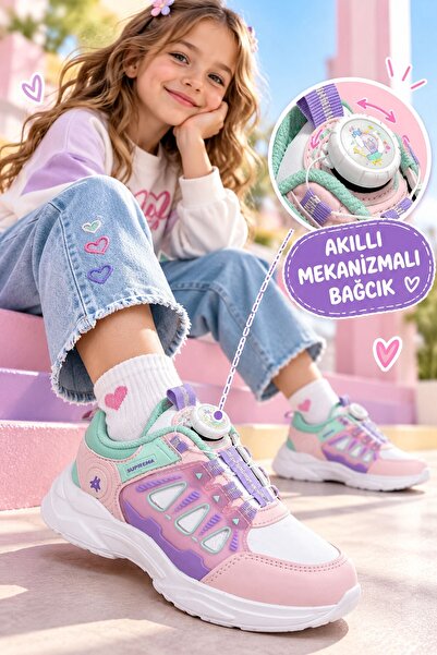 AlbiShoes Pantofi sport pentru copii, cu șireturi inteligente, cu mecanism, c...