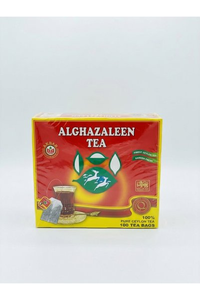 ALGHAZALEE Alghazaleen Tea by Akbar, Pure Ceylon Black Tea, 100 Tea Bags