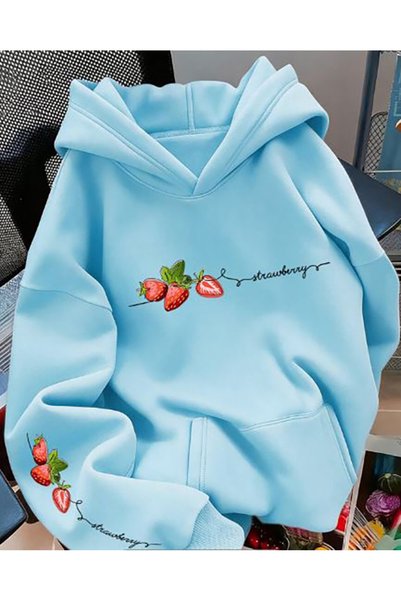 Generic Brand Суичър с качулка за възрастни с щамповано лого