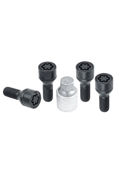 sicustar Set suruburi antifurt roti BVN145, M12 x 1.50 x 45, negre, hexagon, ...