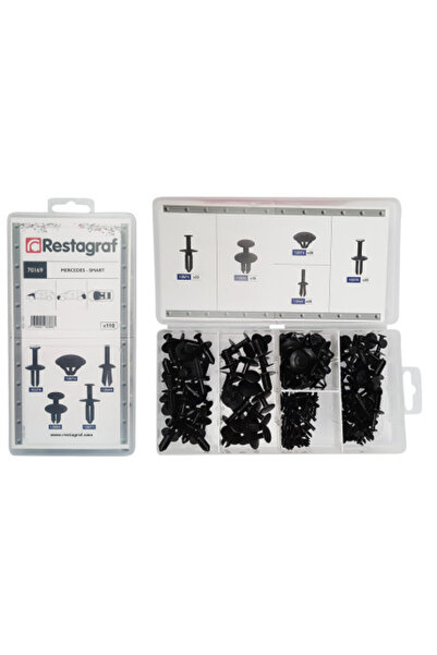 RESTAGRAF Set 110 clipsuri auto A70169, plastic, pentru Mercedes-Benz, Smart,...