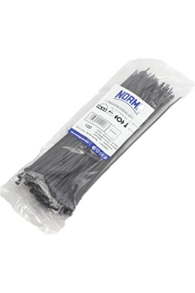 NORMA Set 100 bucati coliere din poliamida 66, negru, ABA 860 0210 703, latim...