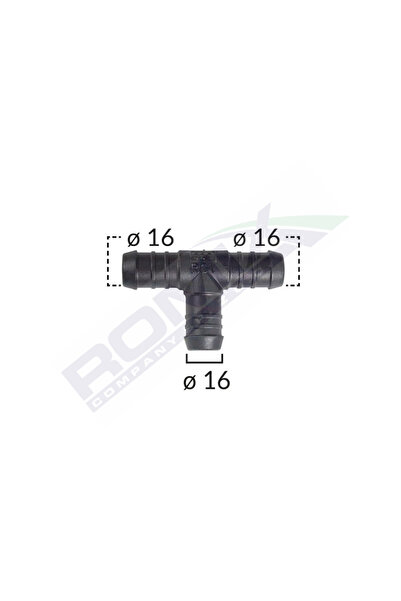 ROMİX Set 5 conectori teu furtun, C60422, diametru 16 mm