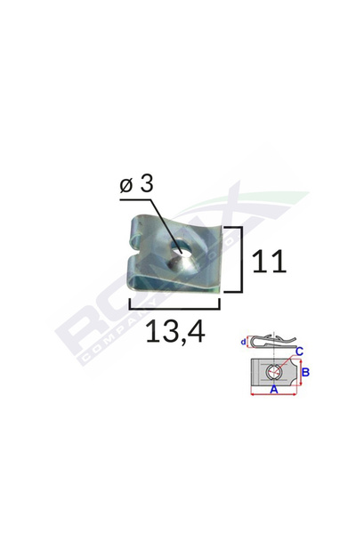 ROMİX Set 25 clipsuri pentru tapiterie, 12623, universal, metalice