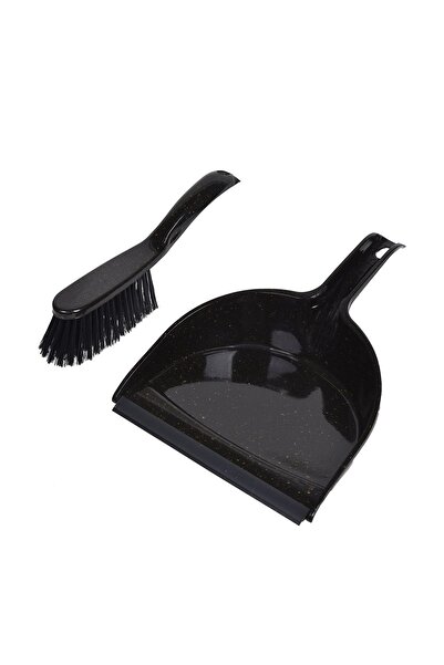 OEM Set Făraș Plastic Negru Mozaic 24x35cm cu Perie Moale 31x3cm
