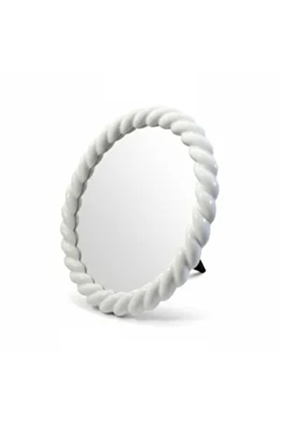 Generic Brand Round table mirror with stand, twisted frame, plastic and glass...