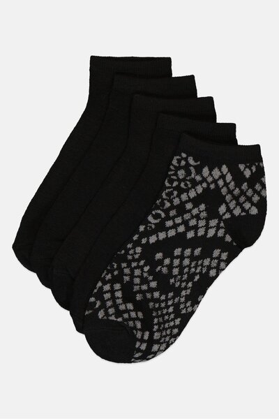 Daisy Fuentes Women 6 Pairs Allover Print Quarter Socks, Multicolor