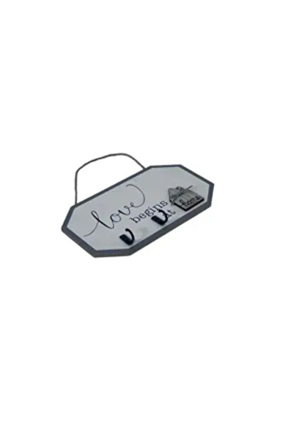 Generic Brand Cuier de Perete din Lemn cu 2 Agățători – Model Decorativ „Love...