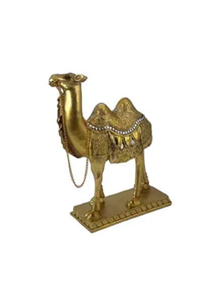 Generic Brand Decorative Camel Figurine – 24 cm, Gilded Finish, With Ornament...