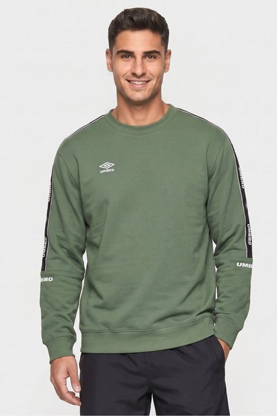 UMBRO Men Sportswear Fit Brand Logo Outdoor Sweatshirt, Green