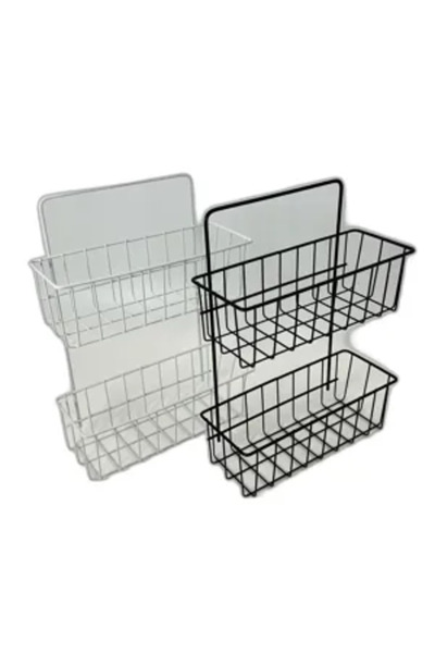 Generic Brand Organizator Metalic cu 2 Rafturi pentru Montare pe Perete – Ide...