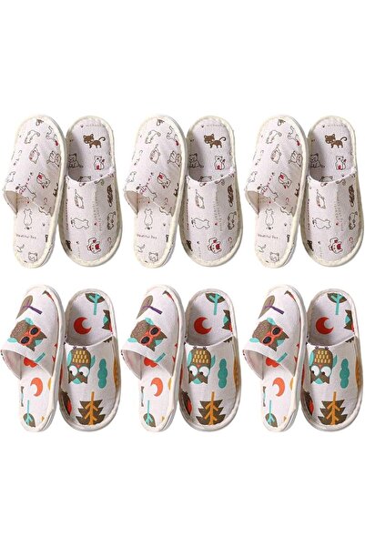 GENERAL 6 Pairs Children's Spa Slippers – Hotel Guest Disposable Slippers for...