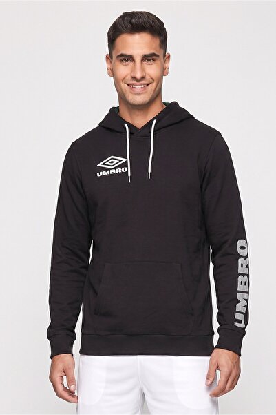 UMBRO Men Sportswear Fit Long Sleeve Outdoor Hoodie, Black