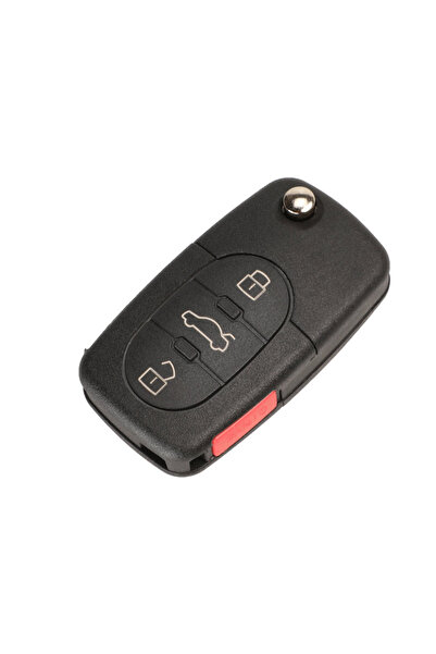 OEM Carcasă cheie cu 4 butoane pentru Audi A4 A6 A8 TT Quattro S4 S6 S8 Q7, B...