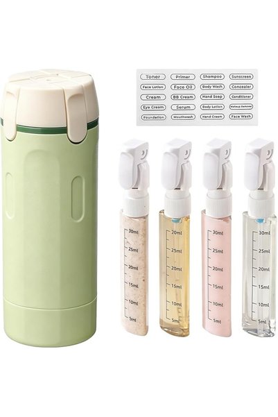 GENERAL 4 in 1 Portable Dispenser Bottle for Travel (120ml, 4x30ml)
