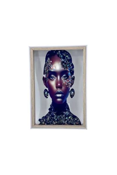 Generic Brand Pictură Decorativă Plastic și Lemn 22x32 cm – Portret Artistic ...