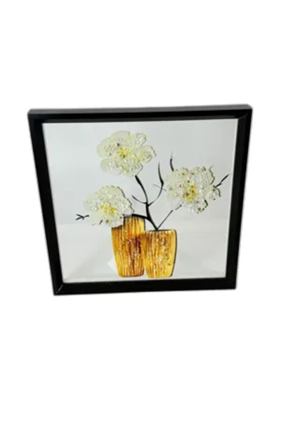 Generic Brand Tablou Decorativ 3D cu Flori – 30x30 cm, Modern si Elegant pent...