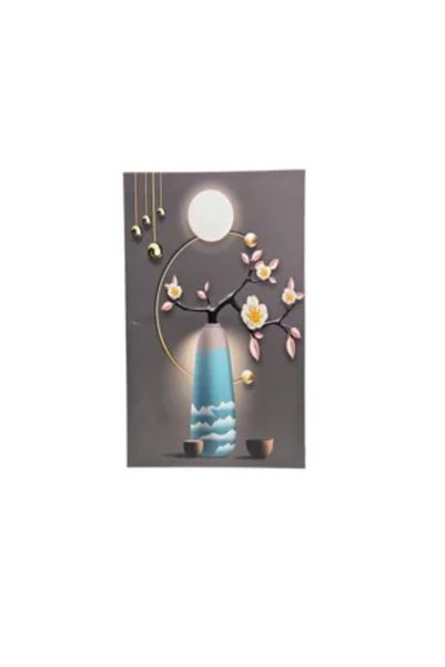 Generic Brand Tablou Decorativ Canvas 30 × 50 cm, Model Vază cu Flori și Acce...