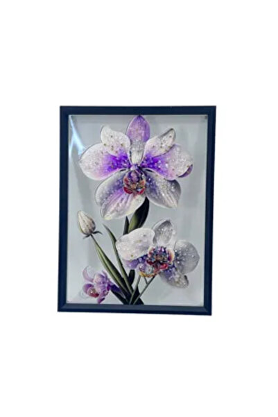 Generic Brand Pictură Decorativă Plastic și Lemn 30x40 cm – Model Floral Orhi...
