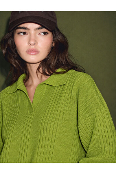 MARLİNG V-Neck Collar Acrylic Fabric Knitwear Set