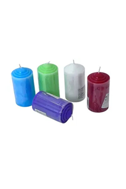 Generic Brand Lumânare cilindrică decorativă cu model spiralat – Din parafină...