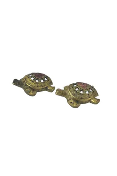 Generic Brand Decorative Turtle Figurine – 12 x 10 cm, Red and Purple Colors,...