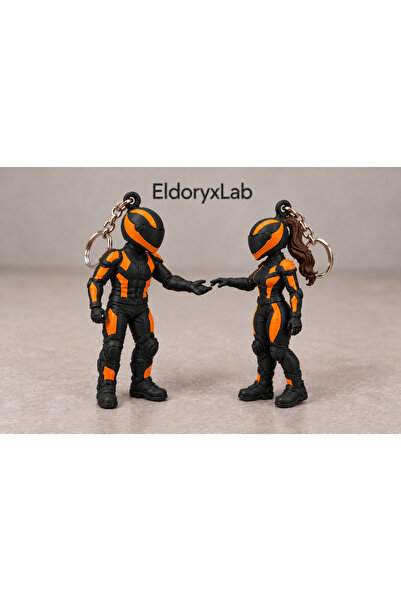 EldoryxLab مجموعة سلسلة مفاتيح خاصة على شكل راكبي الدراجات النارية مع خوذات -...