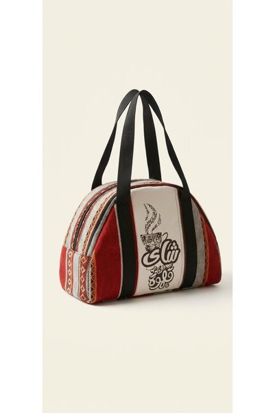 HOME MODE Traditional Arabic Calligraphy Canvas Tote Bag - Ethnic Style Handb...